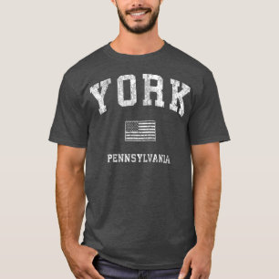 Camiseta York Pensilvânia PA Vintage American Flag