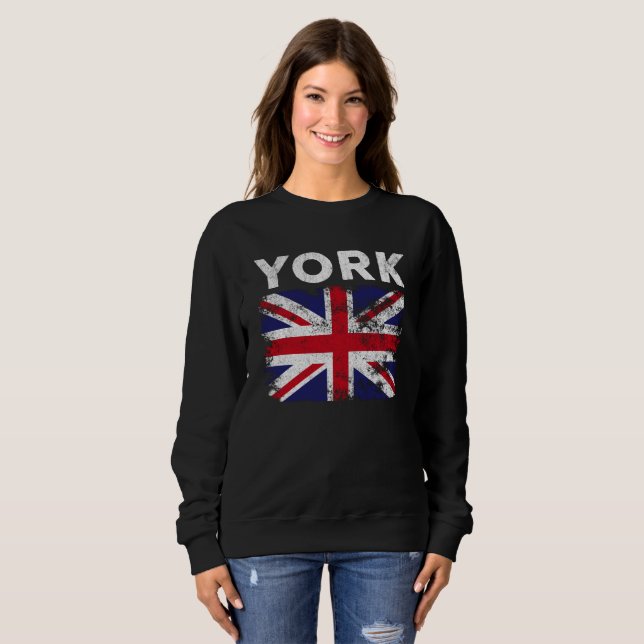 Camiseta York UK Flag England Souvenir (Frente Completa)