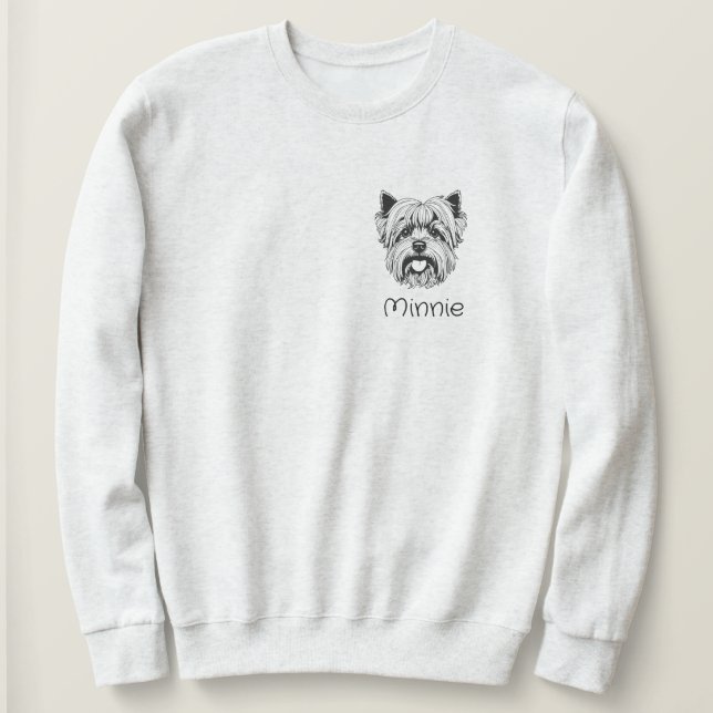 Camiseta Yorkie bonito personalizado (Frente do Design)