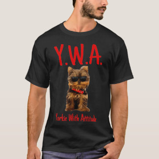 Camiseta Yorkie com atitude legal, engraçada, fofa, cão, am