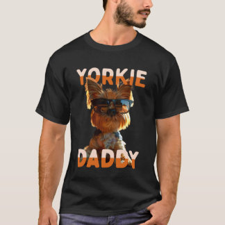 Camiseta Yorkie Daddy Fathers Day Father Cute Yorkshire Ter