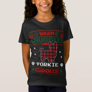 Camiseta Yorkie Dog Christmas Pajama Ugly Christmas Sweater
