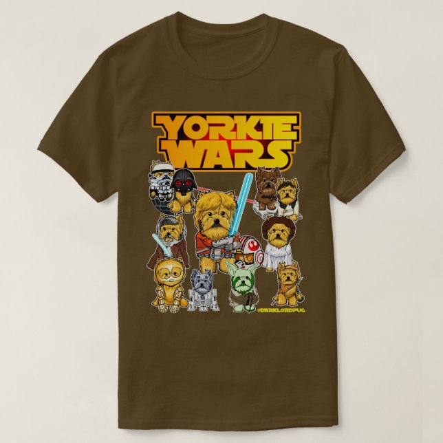 Camiseta Yorkie Dog Fan Art (Frente do Design)
