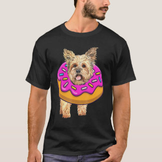 Camiseta Yorkie Dog Rosquinha Doughnut Bakers Birthday Girl