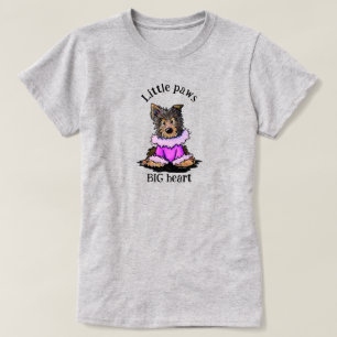 Camiseta Yorkie Fofinha em Rosa KiniArt