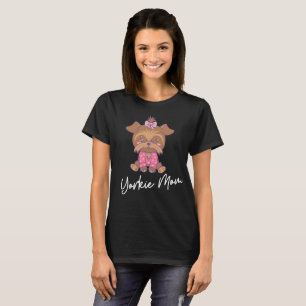 Camiseta Yorkie Mãe 2 Camisa-T de mulher branca
