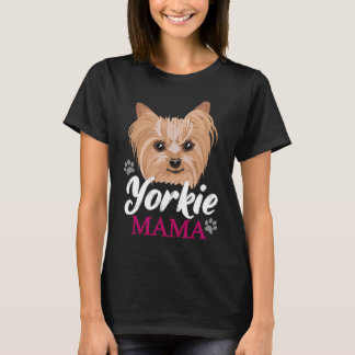Camiseta Yorkie Mama Mãe Cute Yorkshire Terrier Dog