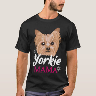 Camiseta Yorkie Mama Mãe Cute Yorkshire Terrier Dog