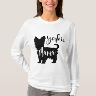 Camiseta Yorkie Mama Perfil Yorkshire Terrier Diversão Cog