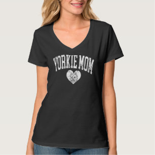 Camiseta Yorkie Mamãe Para Mulheres Yorkshire Cog Lady Mama