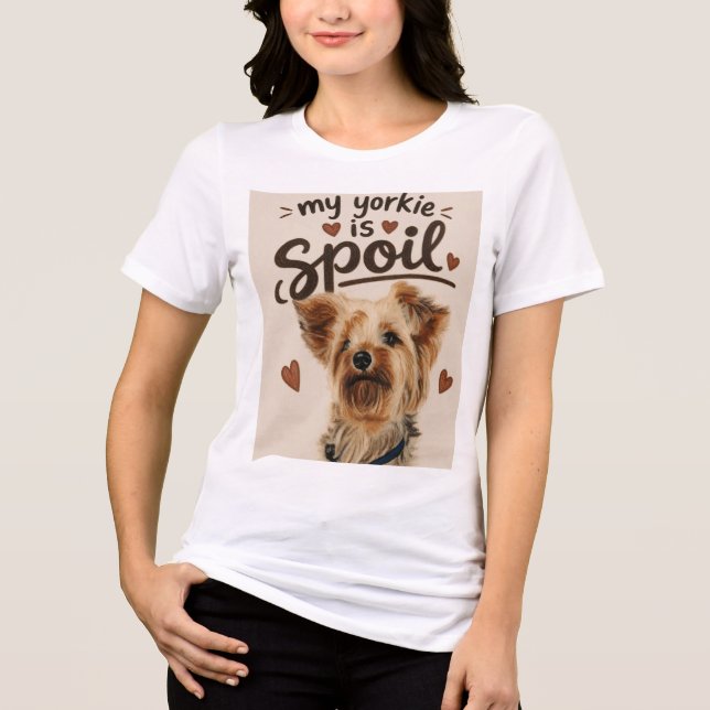 camiseta yorkie mimada (Frente)