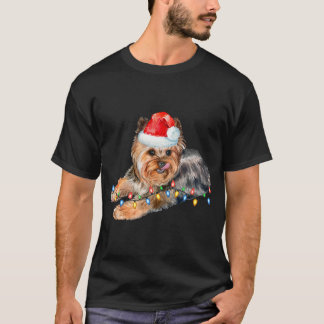 Camiseta Yorkie natal Cachorro Maluco Engraçado