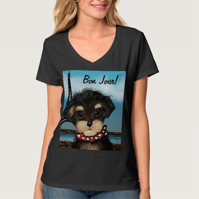 CAMISETA YORKIE POO EM PARIS (Frente)