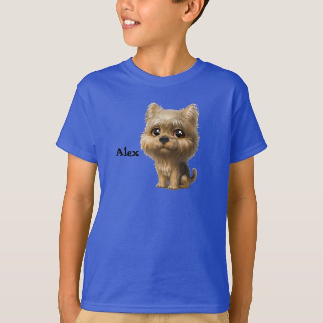 Camiseta Yorkie Pup Personalizado (Frente)