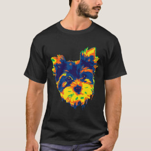 Camiseta Yorkie Yorkshire Terrier Art Color Painting Gift P