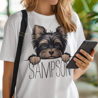 Camiseta Yorkie Yorkshire Terrier Cachorro Personalizado No