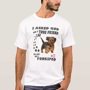 Camiseta Yorkipoo Cão Cita Mãe Yorkiepoo Pai Arte, Cute Yor