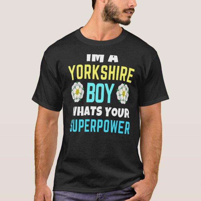 Camiseta Yorkshire Boy Qual é o seu super poder Yorkshire D (Frente)