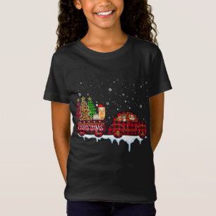 Camiseta Yorkshire Dog Natal Red Xadrez Papais noeis de cam