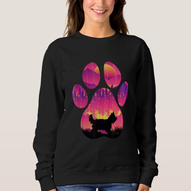 Camiseta Yorkshire Paw Mom Dad Dog  Women Men (Frente)