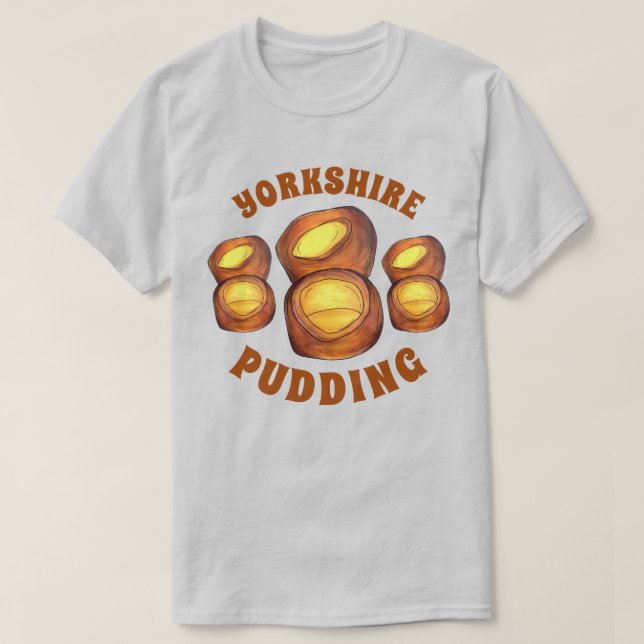 Camiseta Yorkshire Pudim Norte Inglaterra Comida britânica (Frente do Design)