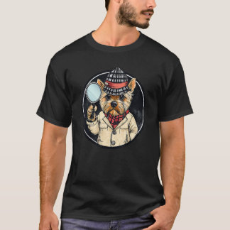 Camiseta Yorkshire Terrier Detetive Funny Dog Mistério