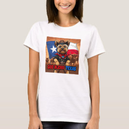 Camiseta Yorkshire Terrier Deus Abençoe Texas