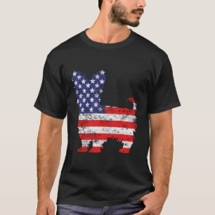 Camiseta Yorkshire Terrier Dog 4 De Julho Norte-Americano F