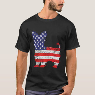 Camiseta Yorkshire Terrier Dog 4 De Julho Norte-Americano F