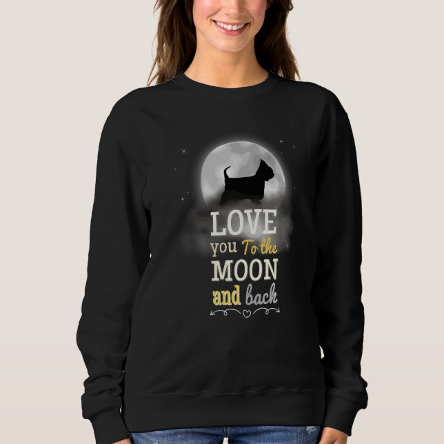 Camiseta Yorkshire Terrier Dog Amor À Lua (Frente)