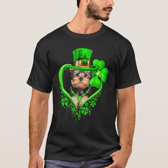 Camiseta Yorkshire Terrier Dog St Patricks Day Lover Irish  (Frente)