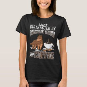 Camiseta Yorkshire Terrier e Coffee Yorkie