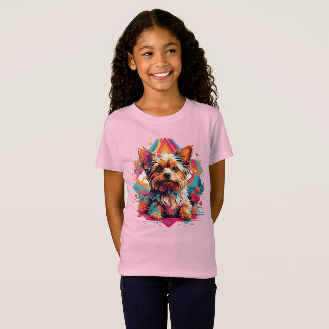 Camiseta Yorkshire Terrier: Encantando Yorkie Cuddles (Frente Completa)