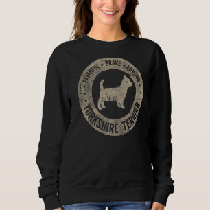 Camiseta Yorkshire Terrier Faithful Brave Loving Vintage Do