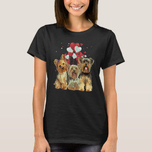 Camiseta Yorkshire Terrier Heart Love Namorados Balloon
