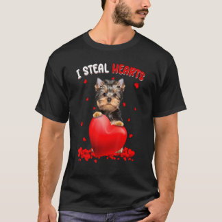 Camiseta Yorkshire Terrier I Steal Hearts Cachorro Bonito H