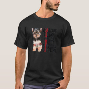 Camiseta Yorkshire Terrier Incrível Adorando Forte E Feliz