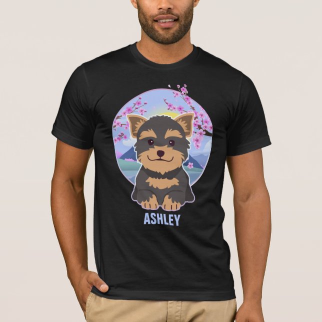 Camiseta Yorkshire Terrier Kawaii Cute Dog Pet (Frente)