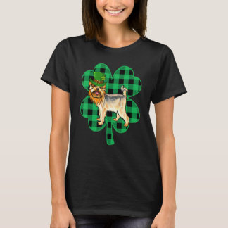 Camiseta Yorkshire Terrier Leprechaun Dia de São Patrício L