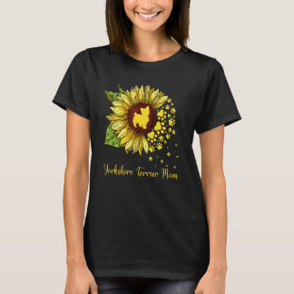 Camiseta Yorkshire Terrier Mãe Cachorro Sunflower