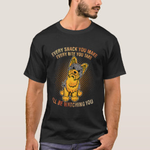 Camiseta Yorkshire Terrier Meme Cada lanche que eu vou assi
