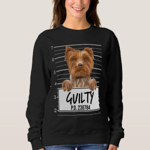 Camiseta Yorkshire Terrier Mugshot Guilty Dog