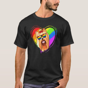Camiseta Yorkshire Terrier Orgulho gay Lgbt
