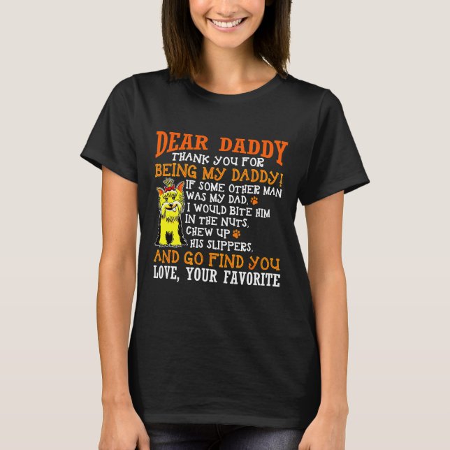 Camiseta Yorkshire Terrier Pai Obrigado (Frente)