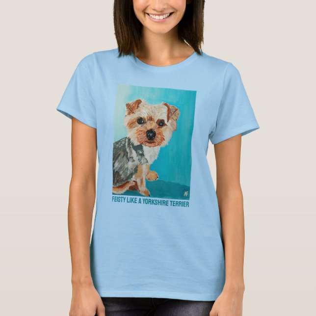 Camiseta Yorkshire Terrier Painting por Alfred Fox (Frente)