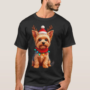 Camiseta Yorkshire Terrier Papai Noel Rena Crismas Yorkie 