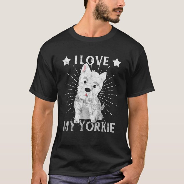 Camiseta Yorkshire Terrier para cães Yorkie Breeder (Frente)