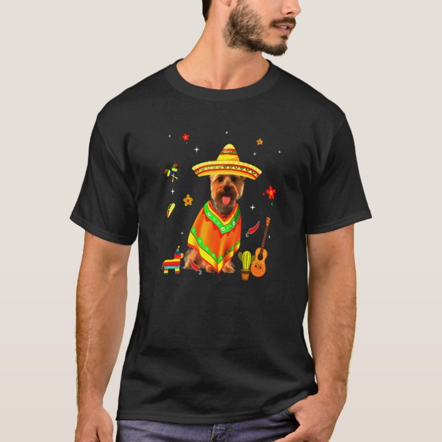 Camiseta Yorkshire Terrier Party Women Kids Sombrero (Frente)