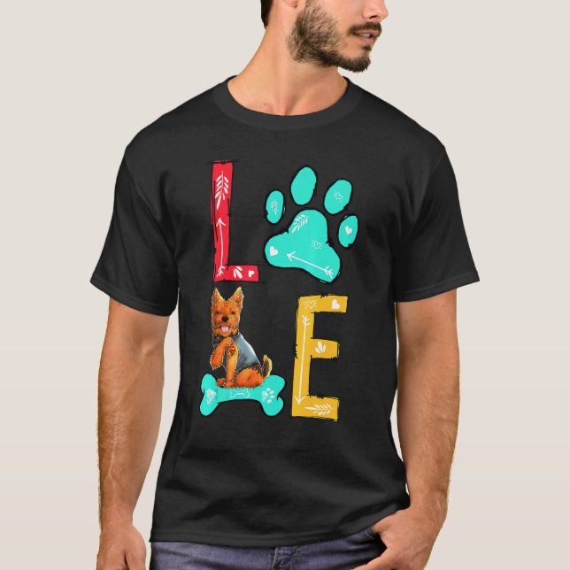 Camiseta Yorkshire Terrier Paw Dog Owner (Frente)
