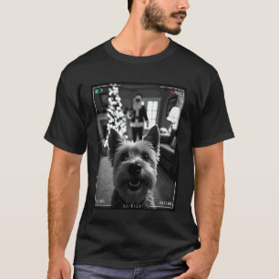 Camiseta Yorkshire Terrier Pega Papai Noel Na Câmera De Nat
